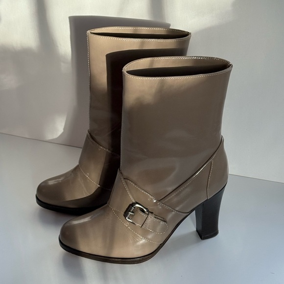 Marni Tan Leather Women's Boots with Buckle size 38.5 US size 8